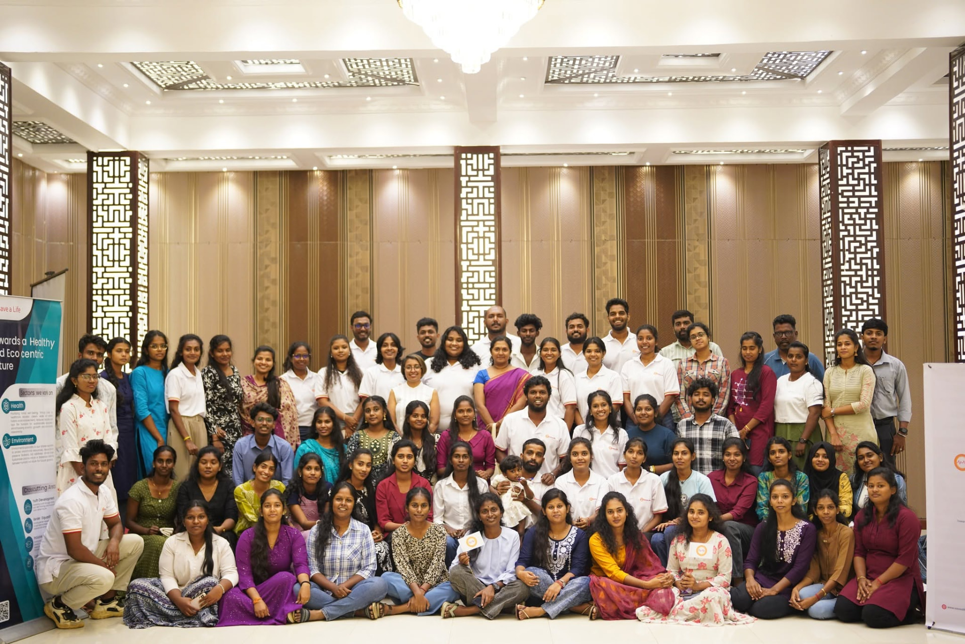 Save a Life team members and volunteers together at a community event in Sri Lanka
